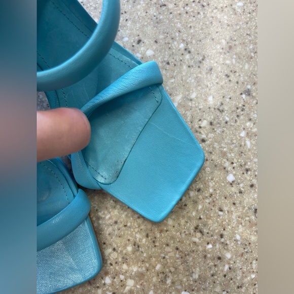 Schutz Ully Leather Block Heel Sandals sz 6.5 - Picture 11 of 12